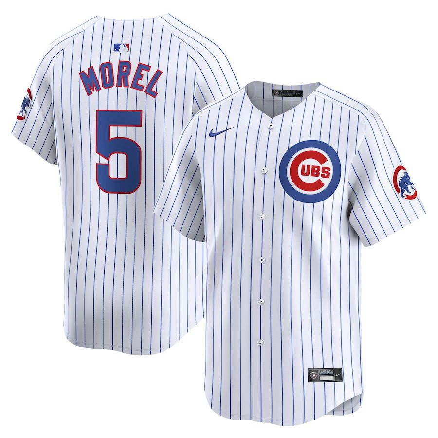 Men Chicago Cubs 5 Christopher Morel Nike White Home Limited Player MLB Jersey